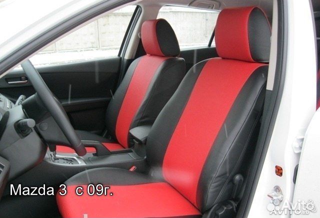 чехлы для Mazda 3 х/б - комбинированные из экокожи. чехлы для Mazda 3 х/б - комбинированные из экокожи.