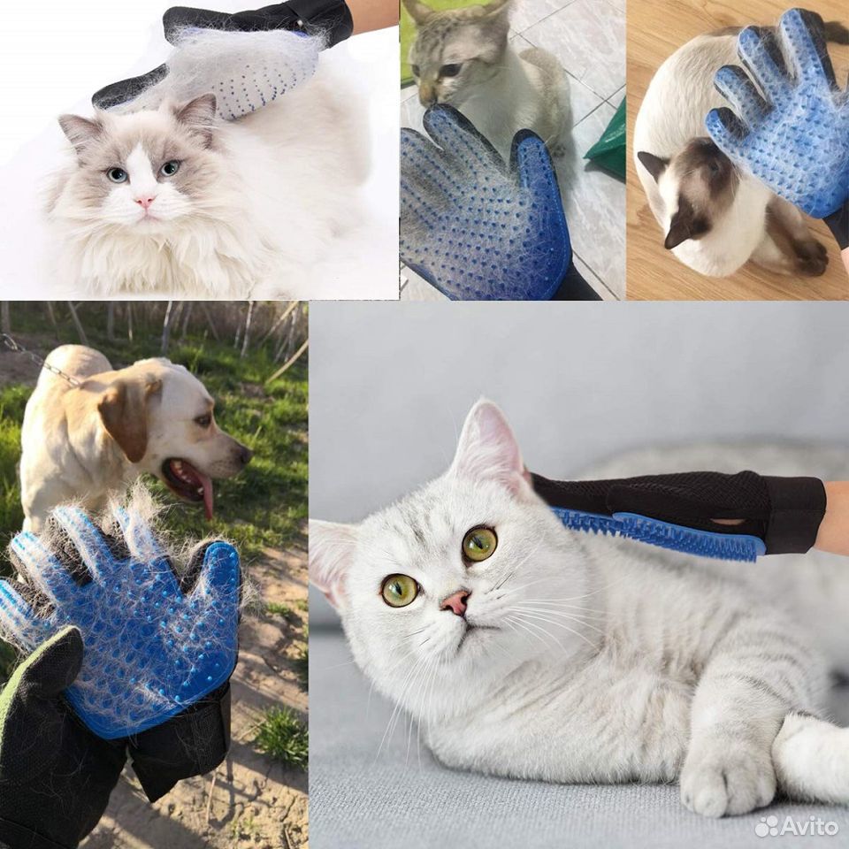 Перчатки для удаления волос для кошек и собак купить на Зозу.ру - фотография № 2