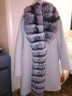 Зимнее пальто (новое) с чернобуркой