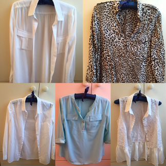 Рубашки блузки Zara, Incity, HM, Bershka