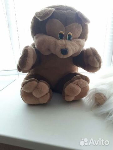 Мягкие игрушки (мишка и собака) цена за обе