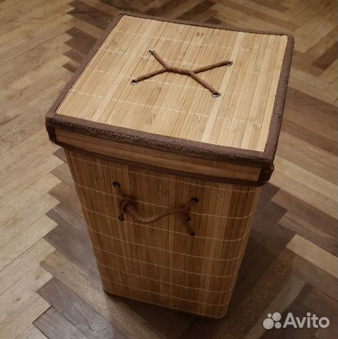 Корзина для белья бамбуковая