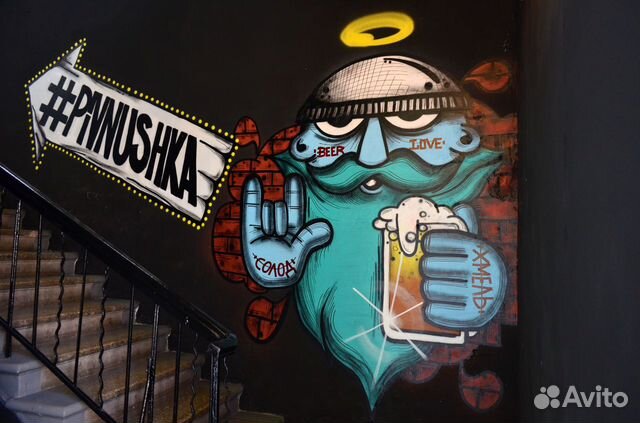 Граффити оформление роспись стен реклама