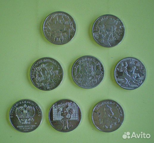 Монеты мультики набор 6 шт