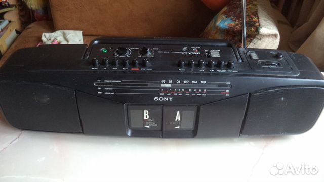 Магнитолла sony SFS W3045 радио FM 88-108 Мгц