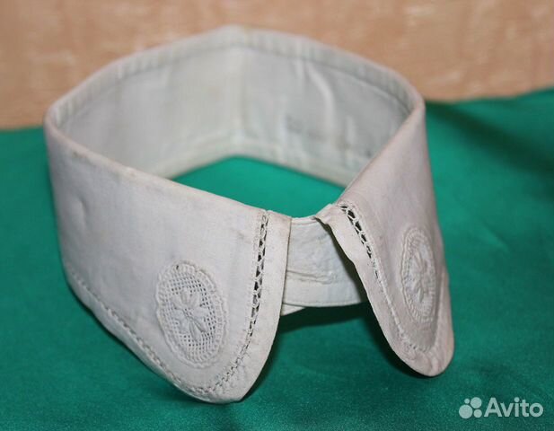 Дамский съемный воротник (винтаж, вышивка, клеймо)