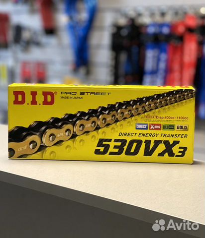 Оригин Мото цепь DID 530VX 112зв усиленная