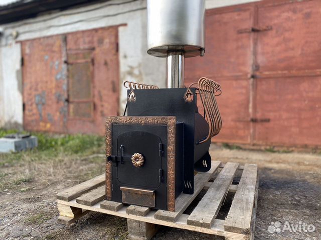 Печь для бани из газовой трубы