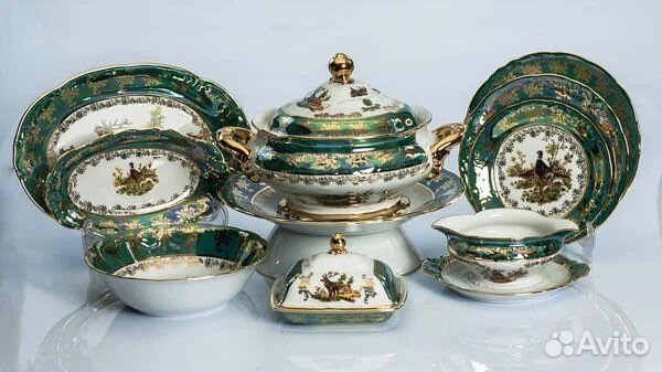 Набор столовой посуды чешская Царская охота