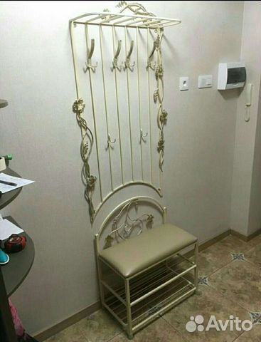 Вешалка в прихожую белая №6