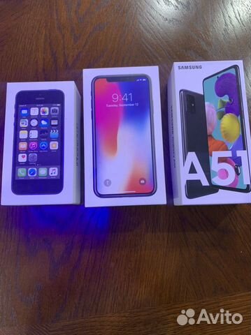 Коробки от iPhone 5s,10 и samsung Galaxy A51