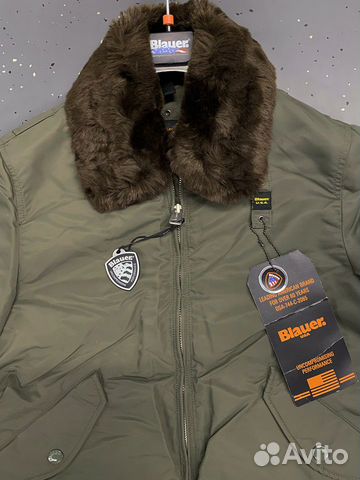 Новая зимняя куртка Blauer USA Италия хаки разм 48