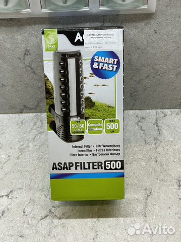 Внутренний фильтр aquael asap filter 500 для аквар