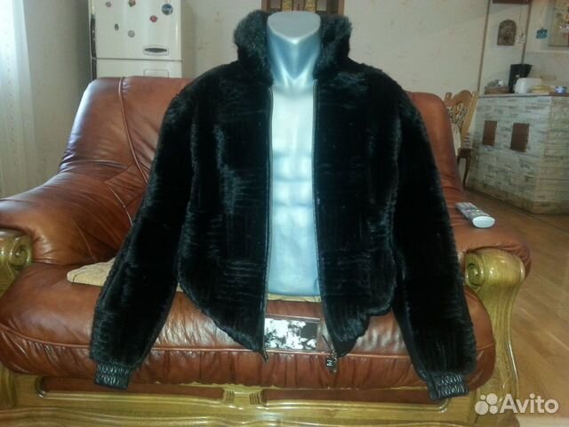 Мужская норковая стриженная шуба-пилотка