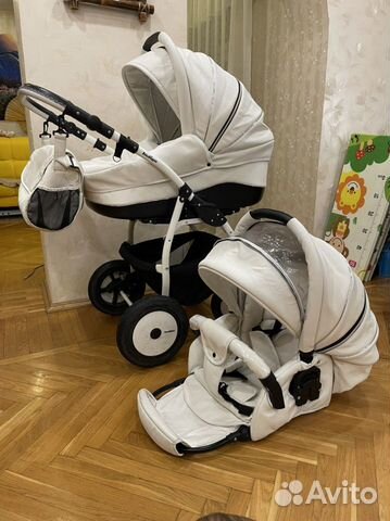 Коляска 2 в 1 Indigo эко кожа