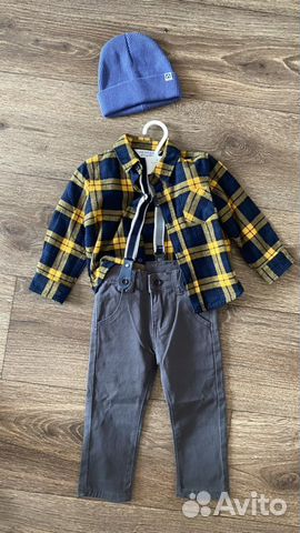 Комплект новый (брюки/рубашка/шапка)
