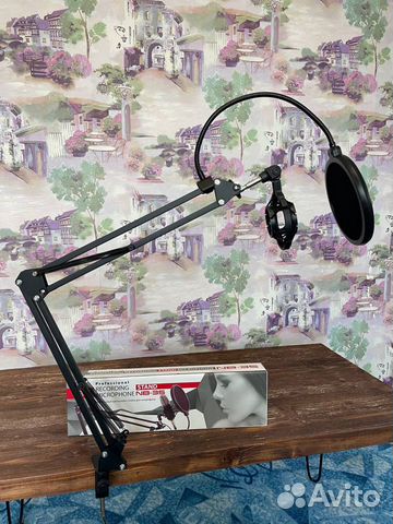 Пантограф для микрофона + паук + поп фильтр новые