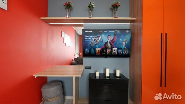 

Квартира-студия, 40 м², 2 кровати