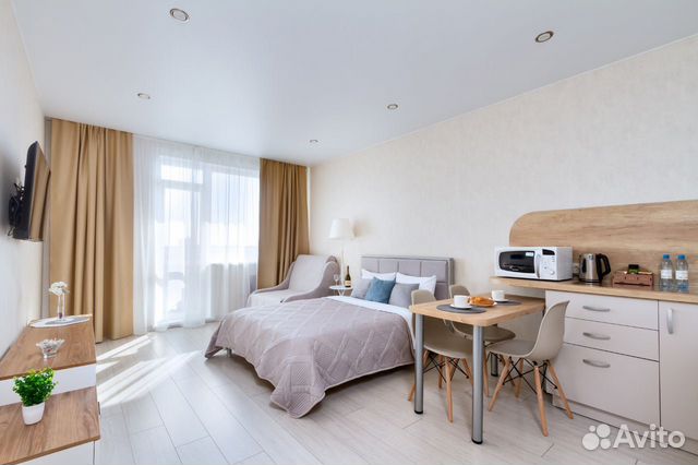 

Квартира-студия, 32 м², 2 кровати