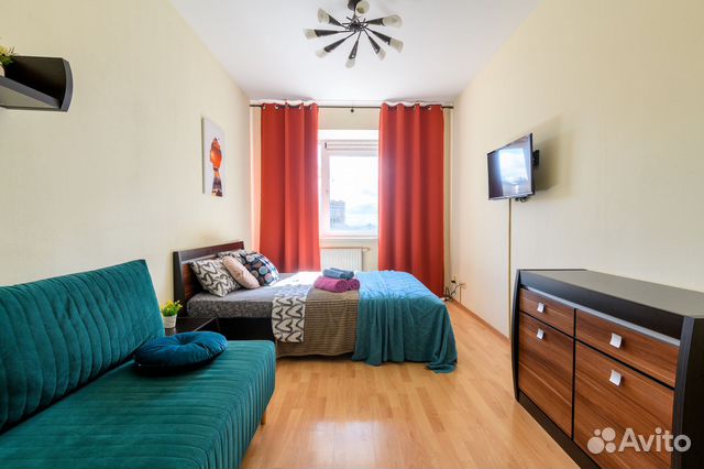 

1-к. квартира, 38 м², 2 кровати