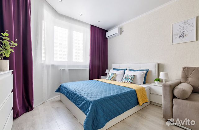 

1-к. квартира, 40 м², 2 кровати