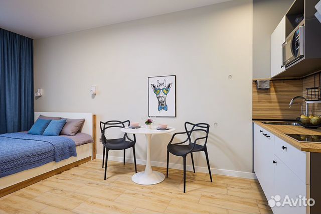 

Квартира-студия, 28 м², 2 кровати