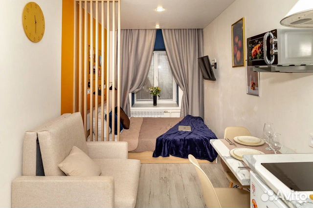 

Квартира-студия, 23 м², 2 кровати
