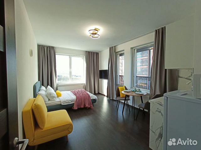 

Квартира-студия, 25 м², 2 кровати