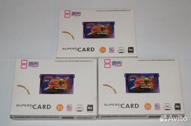 Supercard MiniSD флешка Nintendo Gameboy Advance