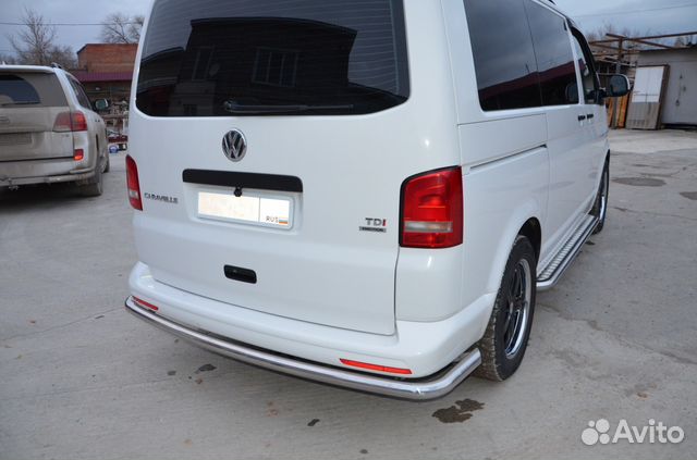 Защита заднего бампера Volkswagen Transporter T5 Защита заднего бампера Volkswagen Transporter T5