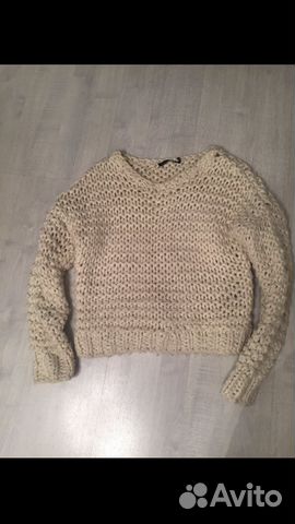 Крупная вязка свитер