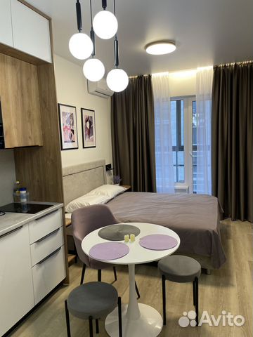 

Квартира-студия, 27 м², 2 кровати