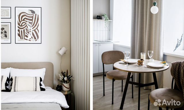 

Квартира-студия, 23 м², 2 кровати