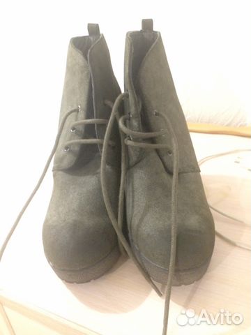 Ботинки женские темно зеленые