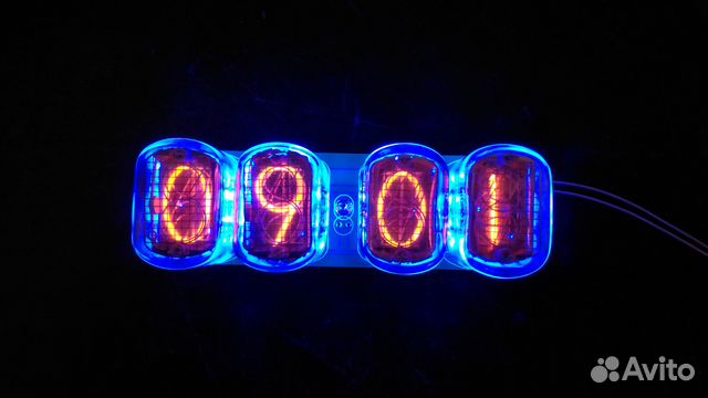 Часы Nixie clock без корпуса на ин-12 Часы Nixie clock без корпуса на ин-12