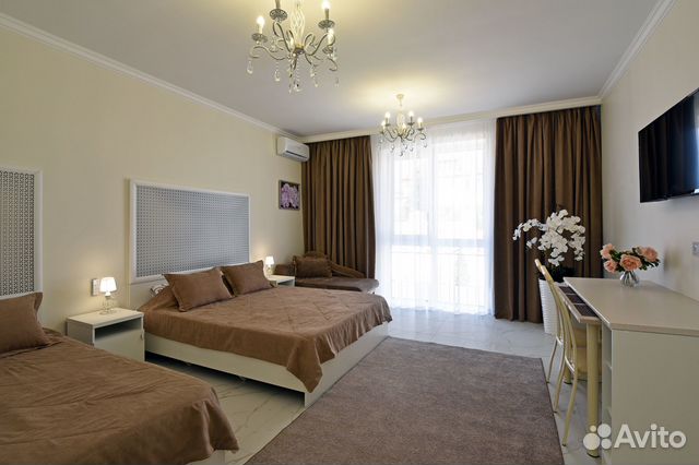 

Квартира-студия в апарт-отеле, 45 м², 3 кровати