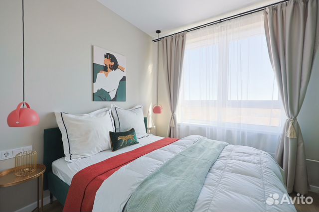

1-к. квартира, 32 м², 2 кровати