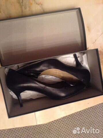 Туфли Lena Milan чёрные кожаные