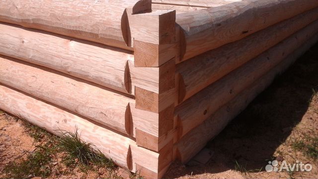 Сруб дачного дома - 6.3x6.3+ 2 с выпуском Сруб дачного дома - 6.3x6.3+ 2 с выпуском