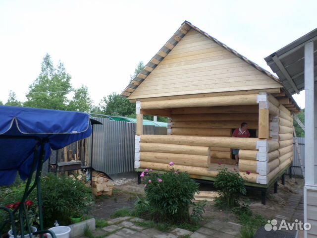 Сруб бани из бревна