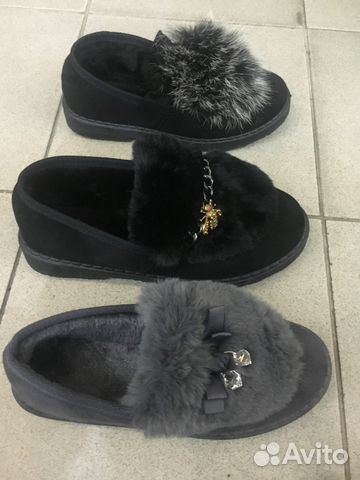 Тапки тапочки мокасины с мехом новые 35 - 38 р Тапки тапочки мокасины с мехом новые 35 - 38 р