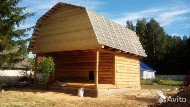 Сруб 6х6+ 2 с мансардной крышей цена с установкой
