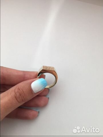 Новая мужская золотая печатка с инициалами 585 пр Новая мужская золотая печатка с инициалами 585 пр