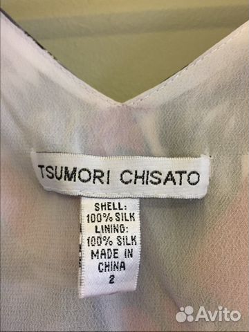 Шелковое платье Tsumori Chisato в состоянии нового Шелковое платье Tsumori Chisato в состоянии нового