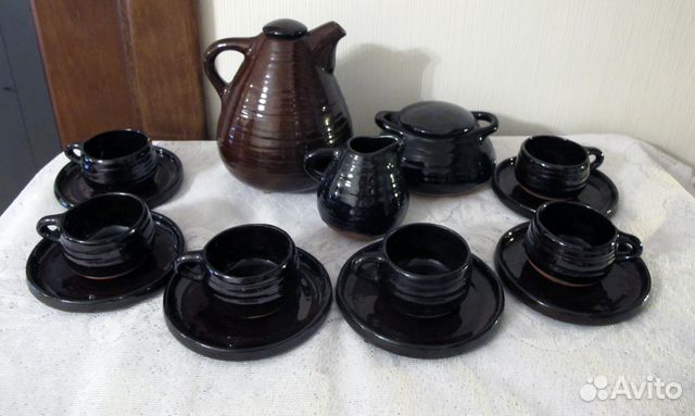 Сервиз кофейный глиняный Сервиз кофейный глиняный