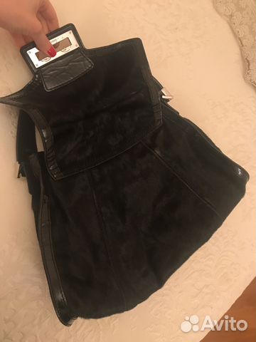 Сумка Karen Millen лак и мех пони Сумка Karen Millen лак и мех пони