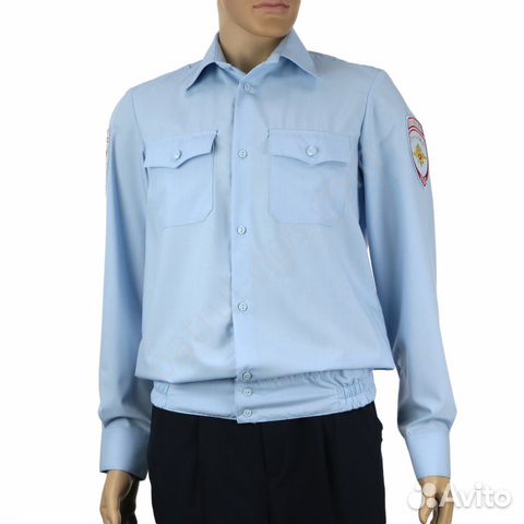 Рубашка мужская с коротким рукавом полиция