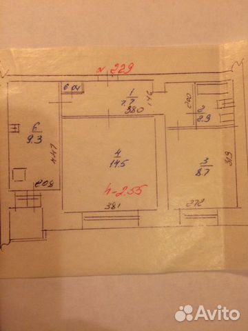 2-к квартира, 45 м², 6/9 эт.