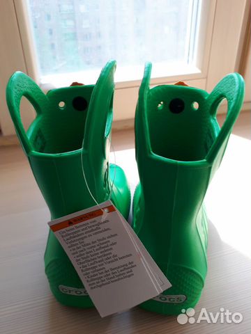 Новые резиновые сапоги Crocs C9 зеленые Новые резиновые сапоги Crocs C9 зеленые