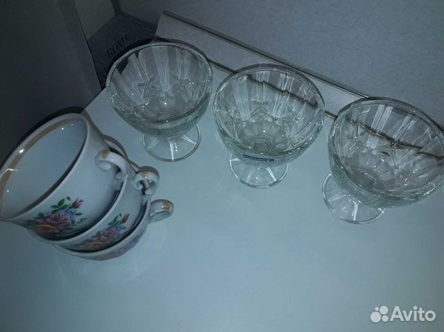 Креманки для мороженого Люминарк, чашки, тарелки